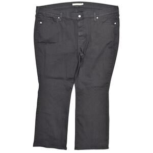 Levi's Women's Black Classic Bootcut Jeans 24W Plus Zip Solid Cotton Blend